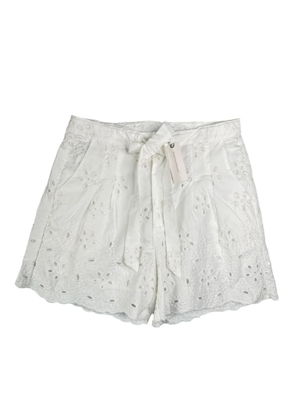 Anthropologie En Saison Women's Marina Cotton Eyelet Shorts Size M New